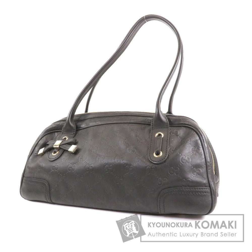 Gucci Guccissima Princy Boston Bag black leather